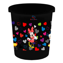 Heart Home Disney Team Mickey Print Plastic Garbage Waste Dustbin/Recycling Bin for Home, Office, Factory, 5 Liters (Black) -HS_35_HEARTHS17333