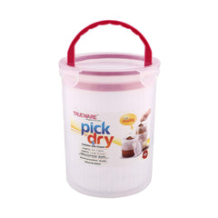 Kuber Industries Pick to Dry Plastic Container with Strainer, 1.8 litres, Transparent (CTKTC3558)