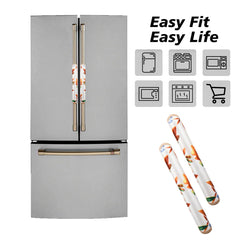 Kuber Industries Fridge Handle Cover | Refrigerator Handle Cover | Fridge Door Handle Protector | Fridge Door Handle Cover | Leaf Kniting Fridge Handle Cover | 2 Piece Set | Cream