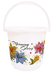 Kuber Industries Unbreakable Virgin Plastic Bathroom Bucket with Mug Set|Size 30 x 30 x 29 CM (White)-KUBMART010297