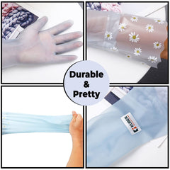 Kuber Industries Multi-Purpose Hand Gloves For Kitchen Cleaning, Bathroom Cleaning & Gardening|Reusable Gardening Gloves|Long Elbow Gloves For Better Protection|Non-Slippery & Durable |9051|Jelly Blue