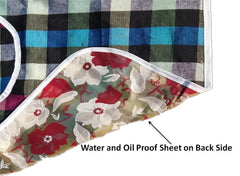 Kuber Industries Checkered Cotton 2 Piece Kitchen Apron with Front Pocket Set - Multicolour, Standard (APRONCHECK0019)