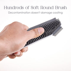 Heart Home Cleaning Brush | Plastic 3 In 1 Mesh Cleaning Brush | Scraper Brush | Washbasin Cleaning Brush | Knife Shape Wiper For Glass Cleaning | White