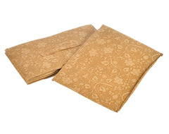 Heart Home Metallic Flower Printed Non-Woven Rectangular Flodable Cloth Storage Box/Drawer (Brown)-HS43HEARTH26320