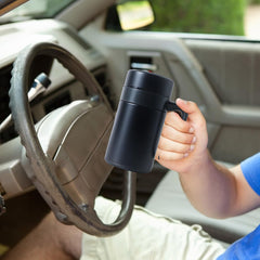 Homestic Stainless Steel Vacuum Insulated Mug with Lid 400 ML (Black)