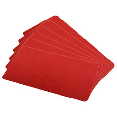 Kuber Industries Circle Design 6 Piece PVC Refrigerator Drawer Mat Set - Red - CTKTC22362, Standard (CTKTC022362)