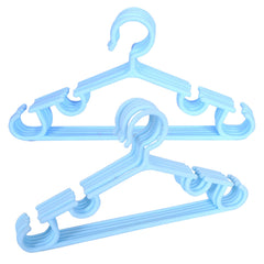 Kuber Industries Kids Hanger | Plastic Baby Clothes Hanger | Hanger for Wardrobe | Kids Hangers for Clothes | Hanger for clothes | Mizano Kids Hangers | 5 Piece | Sky Blue