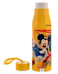 Heart Home Mickey & Minnie Printed Insulated Water Bottle-600ml (Yellow)