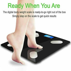 Homestic Weighing Scale armoured glass|Weight Machine For Body Weight|Capicity "180" KG (Black)