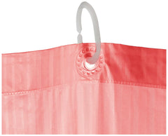 Heart Home 7 Feet PVC Shower Curtain/AC Curtain for Bathroom, Living Room with 8 Hooks Pack of 2 (Pink) 52HH4100