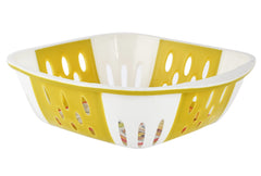 Heart Home Large Plastic Fruit, Vegetable Storage Basket- Pack of 4 (Green)-HS42KUBMART25373