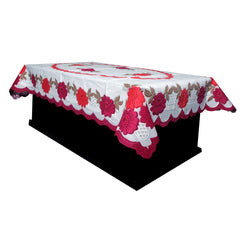 Kuber Industries Flower Design Cotton Centre Table Cover - Pink, Standard (CenterflowerCTC011)