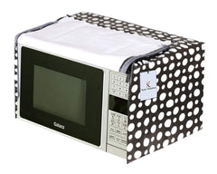 Kuber Industries Dots Design PVC Microwave Oven Full Closure Cover for 20 Litre (Grey) CTKTC33262