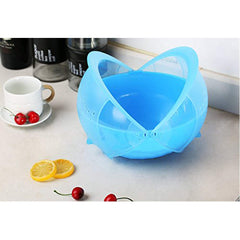 Kuber Industries 3 Piece Plastic Fruit Vegetable Washing Basket Set