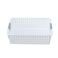 Kuber Industries Large Hollow Storage Basket|Kitchen & Home Organizer For Wardrobe|Tray For Toys, Fruits, Books (White)