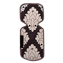 Kuber Industries Floral Design Cotton Refrigerator Door Handle Covers|Keep Appliance Clean|Protective Electrical Kitchen Appliances Cover|Pack of 2 (Brown)