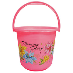 Kuber Industries Unbreakable Virgin Plastic Bathroom Bucket with Mug| Size 30 x 30 x 29 CM|Capicity Bucket 16 LTR & Mug 500 ML (Pink)