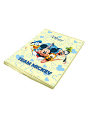 Kuber Industries Disney Print Non Woven Fabric Foldable Laundry Organiser With Lid & Handles (Set Of 2, Royal Blue & Cream)-KUBMART16309