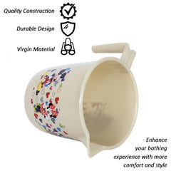 Heart Home Disney Team Bathroom Mug | Plastic Bath Mug for Bathroom | Mug for Bathroom | Mug for Toilet | Washroom Jug | 111 Bath Mug | 1 LTR | Pack of 5 | Multi