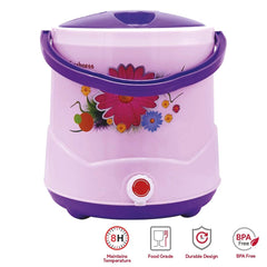 Kuber Industries Flower Printed Insulated Water Jug, Camper for Travel, Picnic, Home, Office with Handle, 15 Ltrs (Pink), Standard (HS39KUBMART022429)