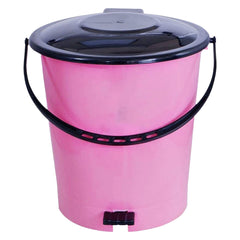 Kuber Industries Pedal Dustbin|Plastic Pedal Dustbin|Kitchen Waste Paper Bin|Dustbin For Bedroom|5 Liter Dustbin (Pink)
