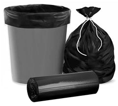 Kuber Industries Medium 60 Biodegradable Garbage Bags|Plastic Dustbin Bags|Trash Bags For Kitchen, Office, Warehouse, Pantry or Washroom, 19x21 Inches (Black)-HS41KUBMART24022