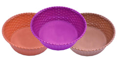 Kuber Industries 3 Piece Plastic Storage Basket Set (CTKTC1821),multi