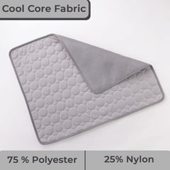 Homestic Rectangular Dog & Cat Bed|Premium Cool Ice Silk with Polyester with Bottom Mesh|Multi-Utility Self-Cooling Pad for Dog & Cat|Light-Weight & Durable Dog Bed|ZQCJ001DG-XS|Dark Grey