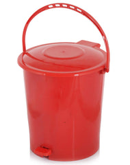 Heart Home 3 Pieces Plastic Dustbin Garbage Bin with Handle, 10 Liters (Blue, Red & Green) - (CTHH016402)