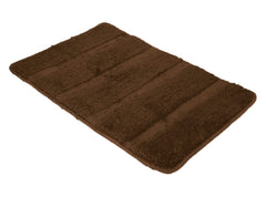 Heart Home Strips Design Cotton Door Mat for Porch/Kitchen/Bathroom/Laundry Room, 24"x16" (Brown) 52HH3960