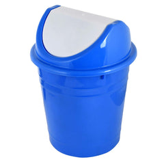Kuber Industries Swing Lid Dustbin/Bucket|Solid Color & Strong Plastic Material|Size 28 x 28 x 39 CM, Pack of 2, Capicity 10 Liters (Red & Blue)-CTKTC043194,