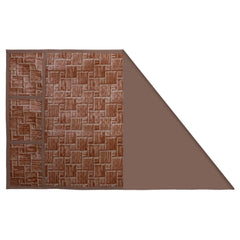 Kuber Industries Wooden Check Printed PVC Fridge Top Cover|Protect for Scratches|Wear & Tear and Dust with 6 Utility Side Pockets (Brown)