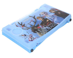 Heart Home Multiuses Disney Frozen Print Plastic Study Desk/Laptop Table with Camparment for Home & Office (Blue) 52HH4106