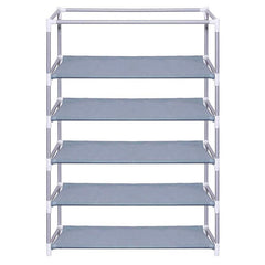 Homestic Shoe Rack|Non-Woven 5 Shelves Shelf|Foldable Storage Rack Organizer for Shoe, Books (Purple)