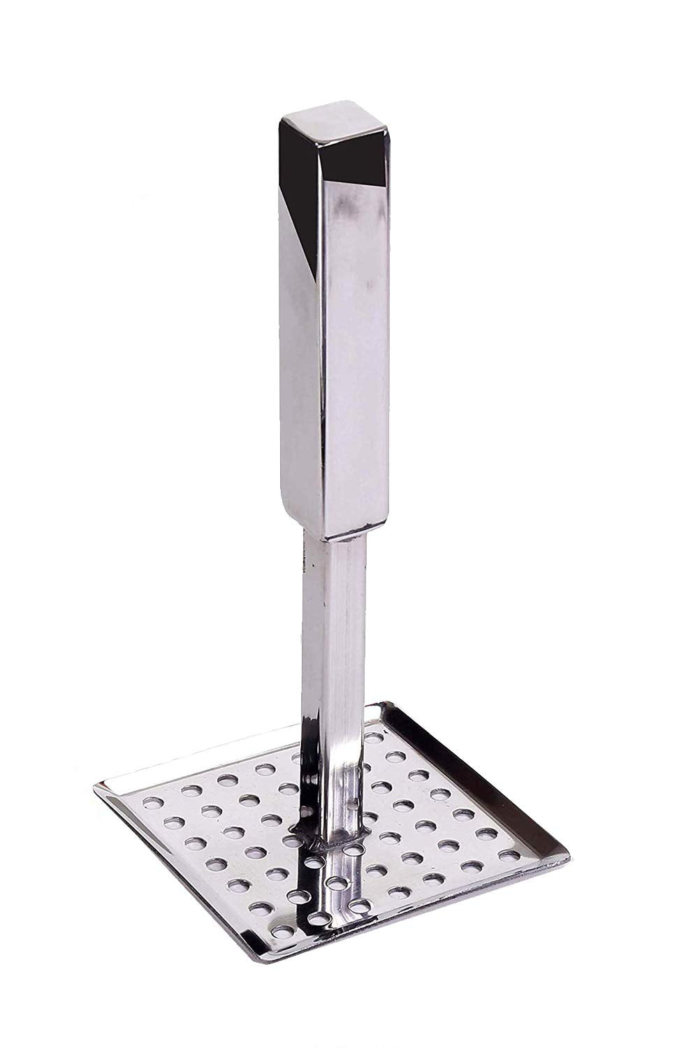 Kuber Industries Queen Stainless Steel Potato Vegetable Pav Bhaji Masher, Silver,20 cm (Silver) - CTKTC031290