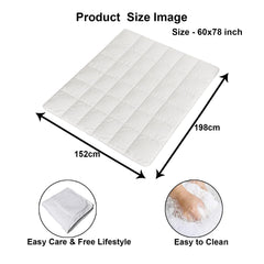 Heart Home Mattress Protector|Soft Cotton Breathable Mattress Protector|Waterproof Mattress Protector|Quilted Cover with Elastic Band Straps|60x78 (White)