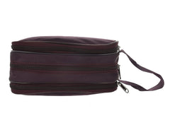 Heart Home Rexine Lightweight Travel Toiletry Bag Shaving Kit with Carrying Strap (Wine) 54HH4279.