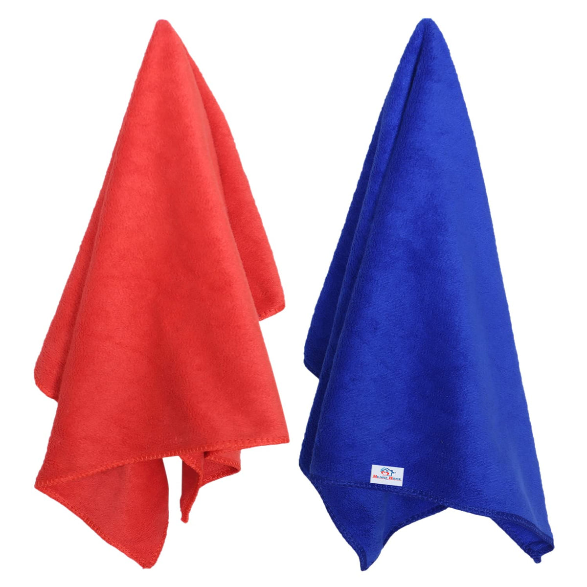 Heart Home Cleaning Cloths|Microfiber Highly Absorbent Wash Towels for Kitchen,Car,Window,24 x 16 Inch,Pack of 2 (Assorted)