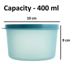 Kuber Industries Plastic 3 Pieces Kitchen Storage Spice Containers, Fridge Container, Food Utility Box, Food Storage Containers Jars 400 Ml (Blue) - (CTLTC043873)