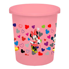 Kuber Industries Disney Team Mickey Print Plastic 2 Pieces Dustbin/Garbage Bin/Waste Bin, 5 Liters (Pink) -HS_35_KUBMARTS17318