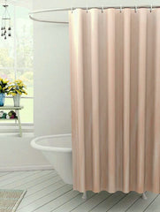 Kuber Industries PVC Solid Water Proof Shower Curtain Standard (Cream), Washable, Pack of 1