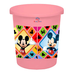 Heart Home Disney Mickey Minnie Print Plastic Dustbin/ Garbage Bin/ Waste Bin, 5 Liters (Pink) -HS_35_HEARTHS17756
