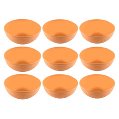 Kuber Industries Bowls|Plastic Dishwasher Safe Bowl|Serving Bowls|Bowls for Kitchen|Microwave Safe Bowls for Salad|Soup|Pasta|1500 ML|Pack of 9 (Yellow)
