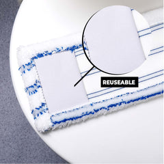 Kuber Industries Microfiber Floor Cleaner Mop Refill|Durable & Long Lasting |Extra Thick Microfiber For Deep Cleaning|Multi Utility Floor Cleaner Mop For Homes|Blue