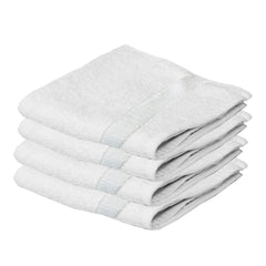 Kuber Industries Cotton 400 GSM 4 Pieces Face Towel Set 14x21” (White) -CTKTC8603