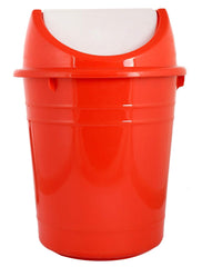 Kuber Industries Plastic 3 Pieces Medium Size Swing Lid Garbage Waste Dustbin for Home, Office, Factory, 10 Liters (Black & Blue & Red)-KUBMART10224_Standard