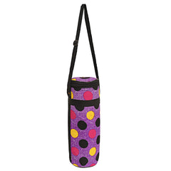 Kuber Industries Circle Design Canvas Water Bottle Cover, 2 litres, Purple