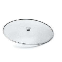 Kuber Industries Code-Net37 Stainless Steel Multipurpose Net Lid Set, Set of 3, Silver, Standard (Milk37)