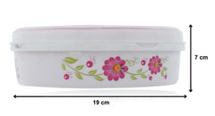 Kuber Industries Airtight Plastic Masala (Spice) Box/Dabba/Spice Organiser with Lid & 7 Containers (Pink & White)-KUBMART15535, standard