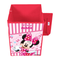 Heart Home Disney Minnie Print Foldable Laundry Basket|Clothes Storage Basket With Handle & Lid,60 Ltr.Pack of 2,(Pink)